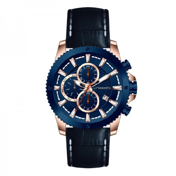 Crocodile CM-013D24C Rosegold Blue